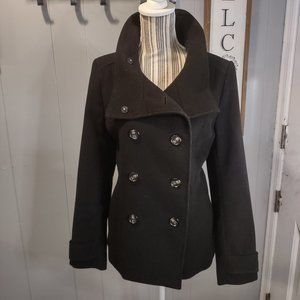 H&M Black Peacoat